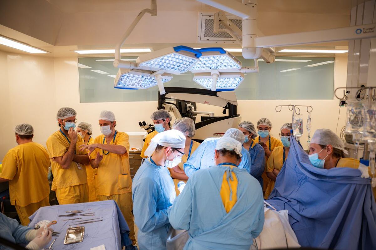 El procedimiento fue llevado a cabo por un equipo interdisciplinario integrado por especialistas en Neurocirugía, Otorrinolaringología y Electrofisiología.