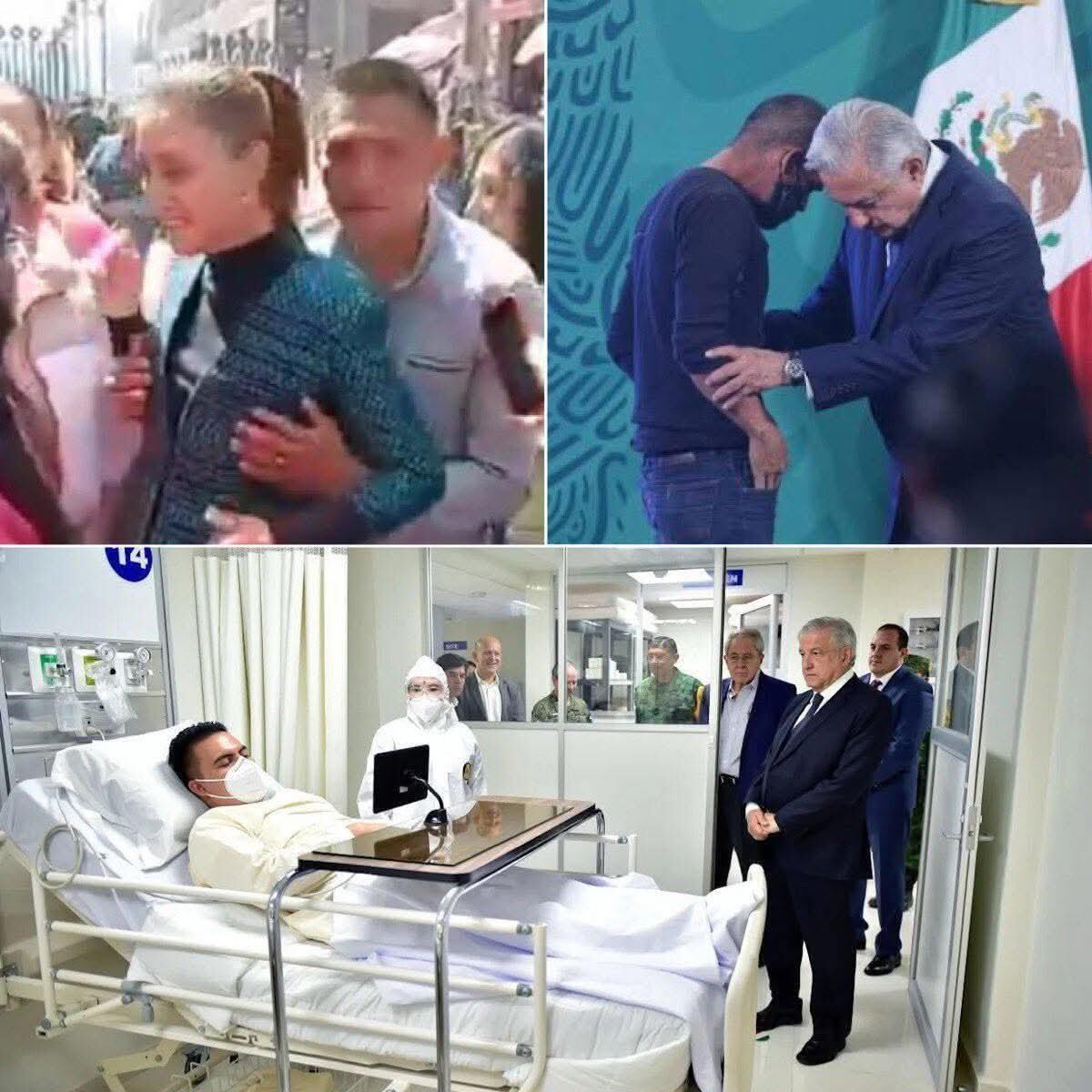 Circularon imágenes del presunto acosador con el expresidente de México y hasta hubo insinuaciones de fotografías creadas con IA respecto del episodio con Sheinbaum