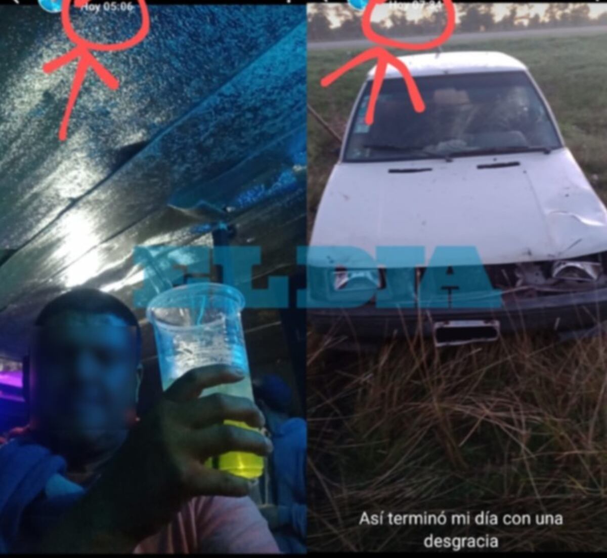 Alcoholizado, atropelló y mató a un ciclista: intentó huir y publicó en redes: “Así terminó mi día”.