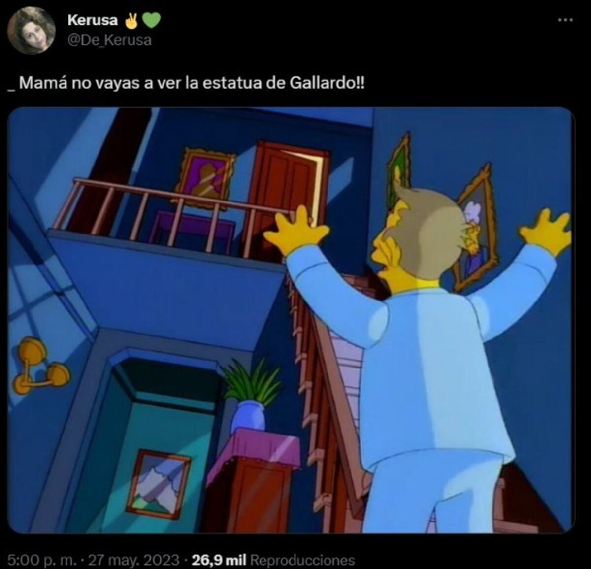 Memes por la estatua de Gallardo. (Captura de pantalla)