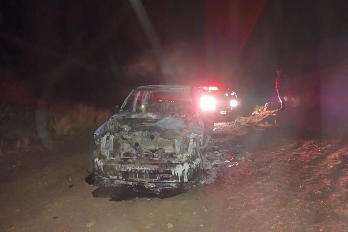 Calamuchita. Así quedó la camioneta.