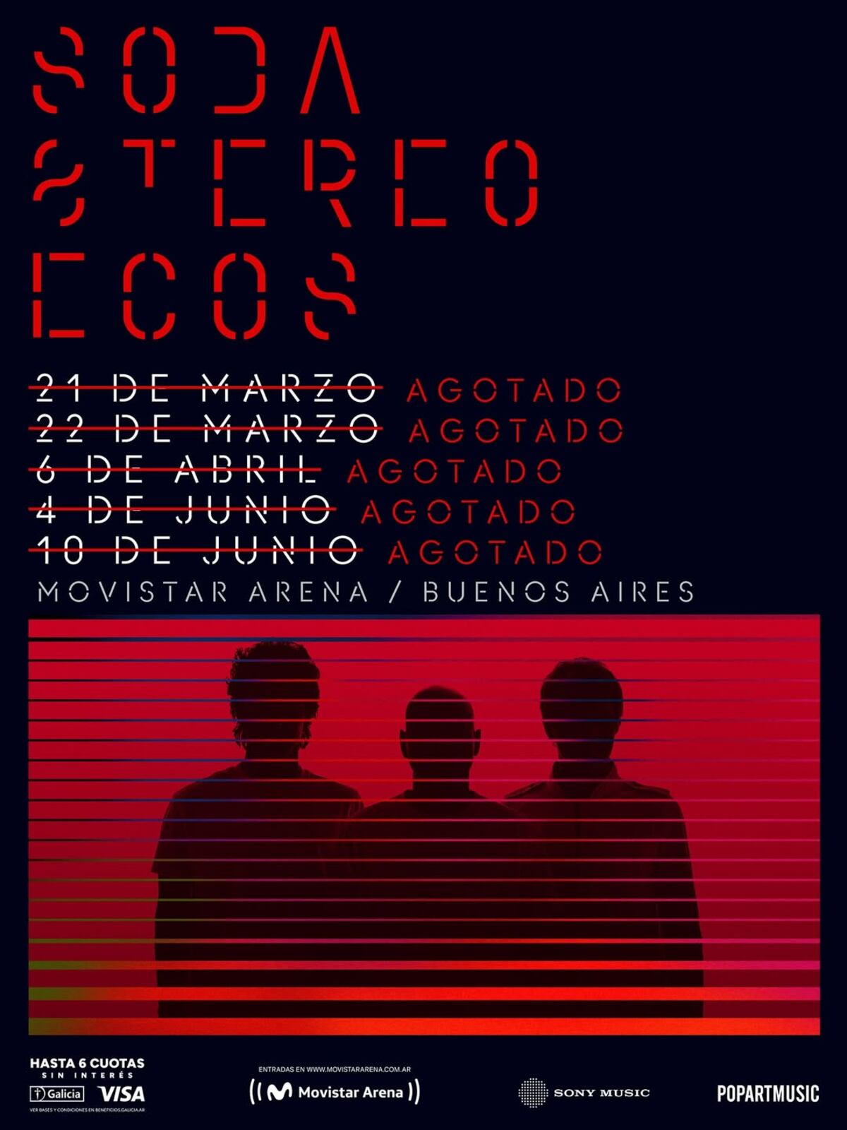 Locura total por el regreso de Soda Stero con 5 funciones agotadas.