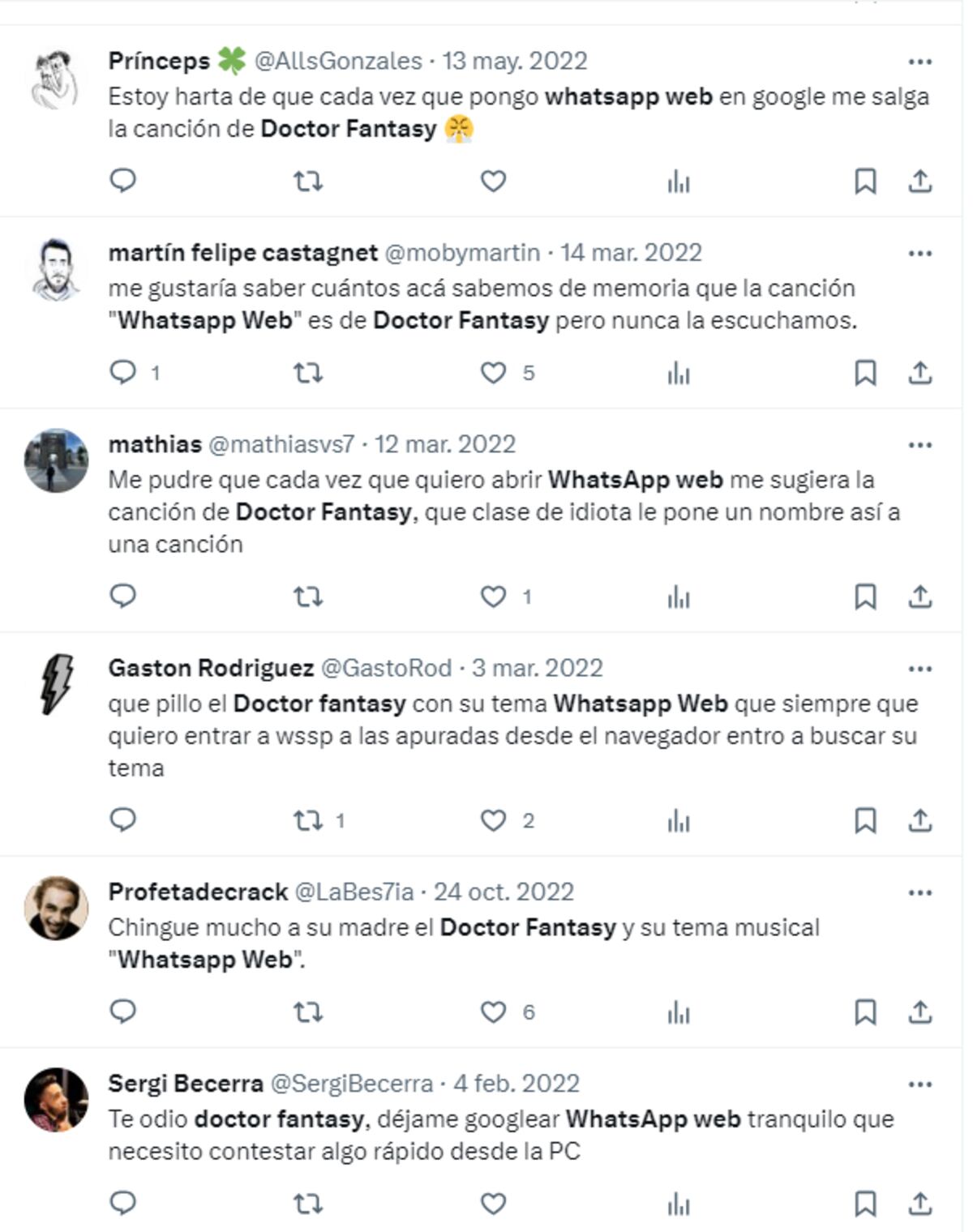 WhatsApp Web y las quejas en Twitter.