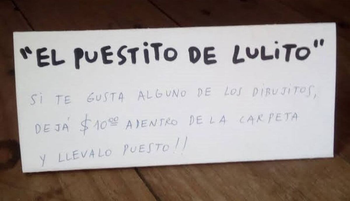 Luli Chalub vendía sus dibujos por unos pocos pesos a fines de la década de 1990.