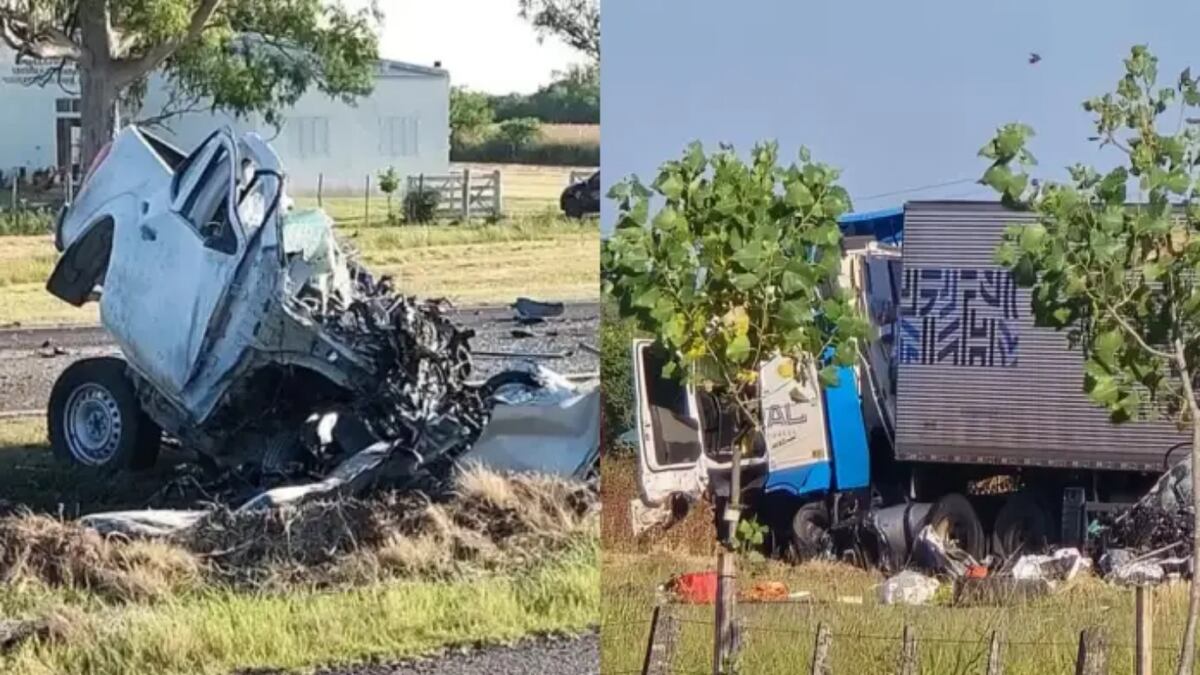 Tres hombres murieron en el acto en un choque frontal ocurrido este viernes en Ruta 18, Entre Ríos.