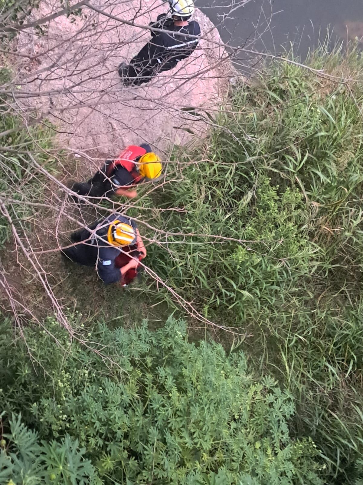 Búsqueda de una persona en Río Tercero. (Gentileza)