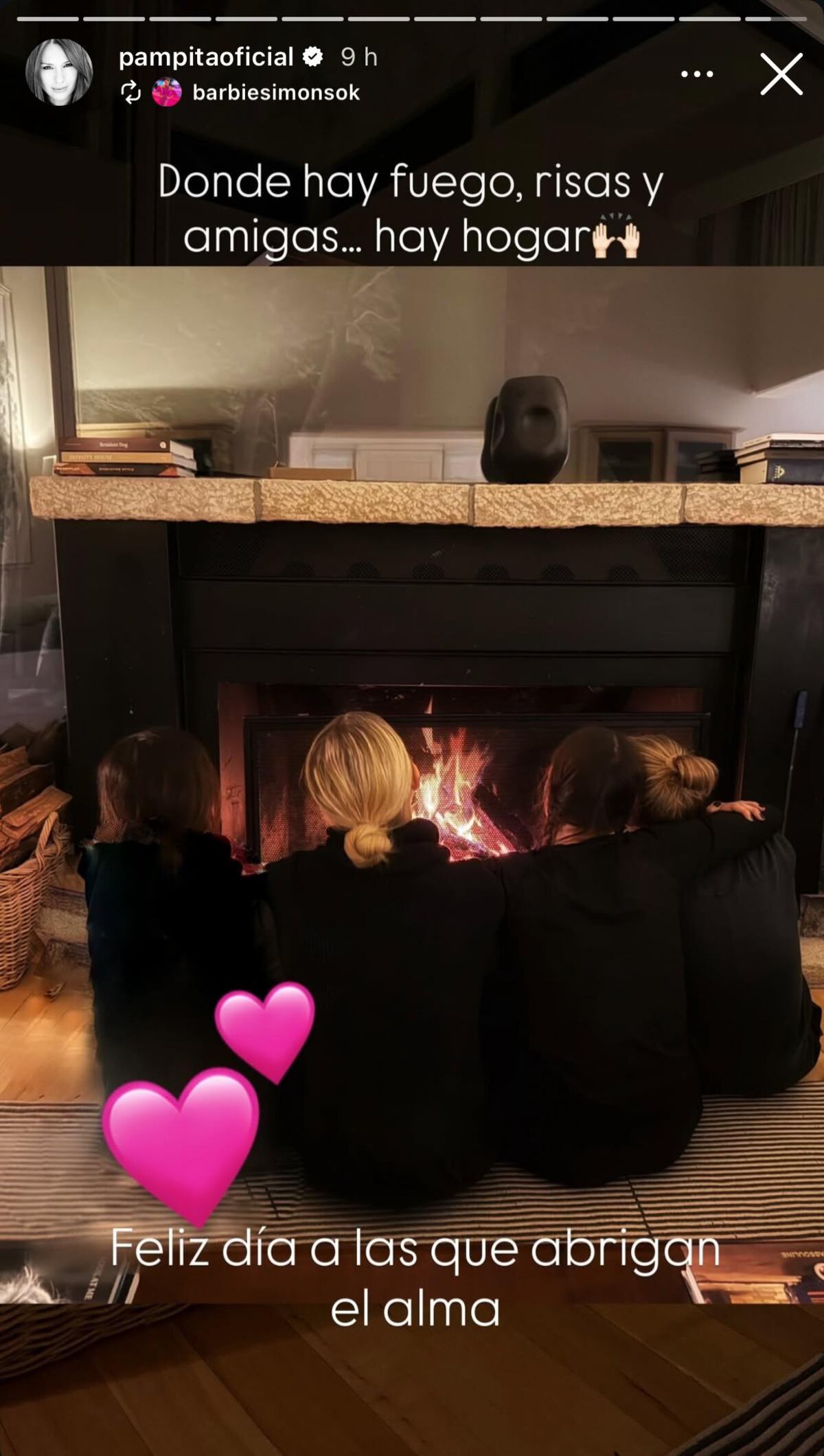 Pampita festejó el Día del amigo con Barbie Simons, Julieta Novarro, Brisa Ardohain y Luciana Pizzolorusso (Captura de pantalla)
