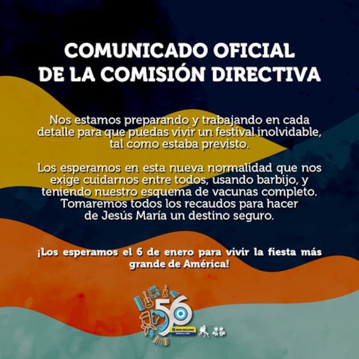Comunicado de la Comisión Directiva del Festival de Doma y Folklore de Jesús María. (Prensa Festival)