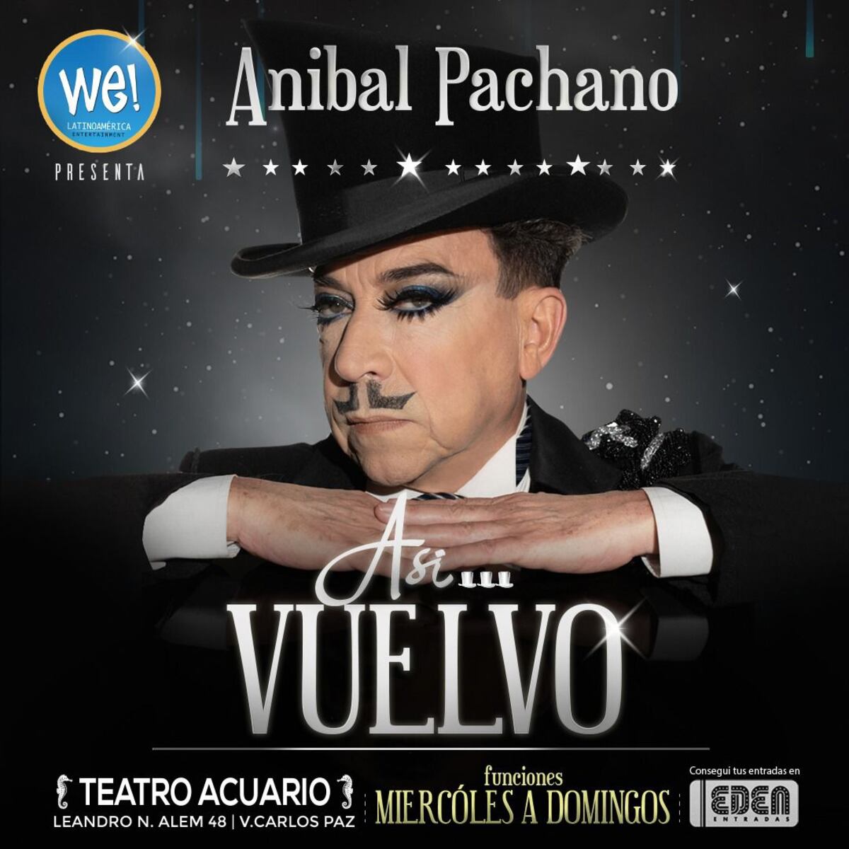 “Así... vuelvo”, la obra de Pachano en Carlos Paz será “a la gorra” a partir de hoy