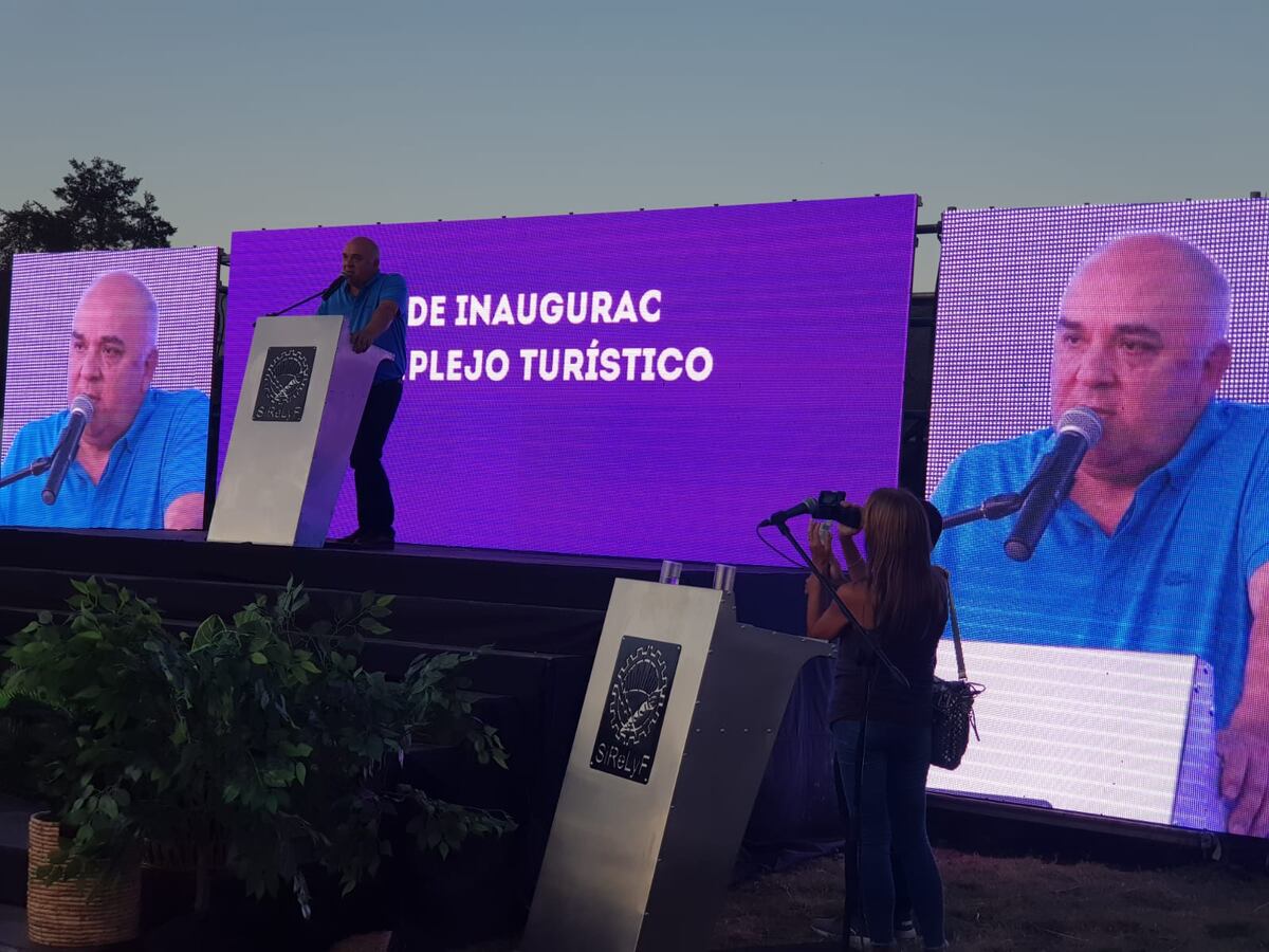 Máximo Brizuela reasumió como secretario general en el acto en Almafuerte. (La Voz)