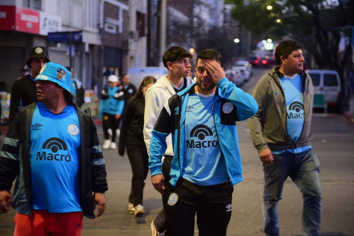 Cara 'e Cancha de Belgrano en la previa del partido con San Martín de San Juan en el Gigante de Alberdi. (José Gabriel Hernández / La Voz)