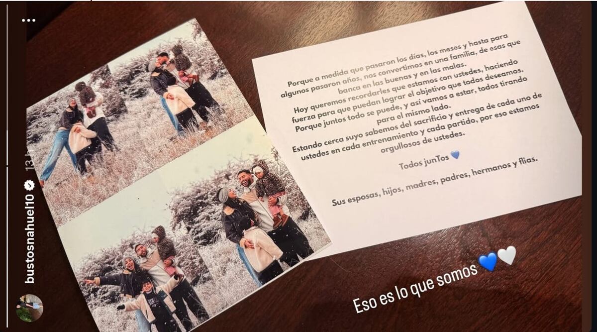 El mensaje para los jugadores de Talleres (Instagram)