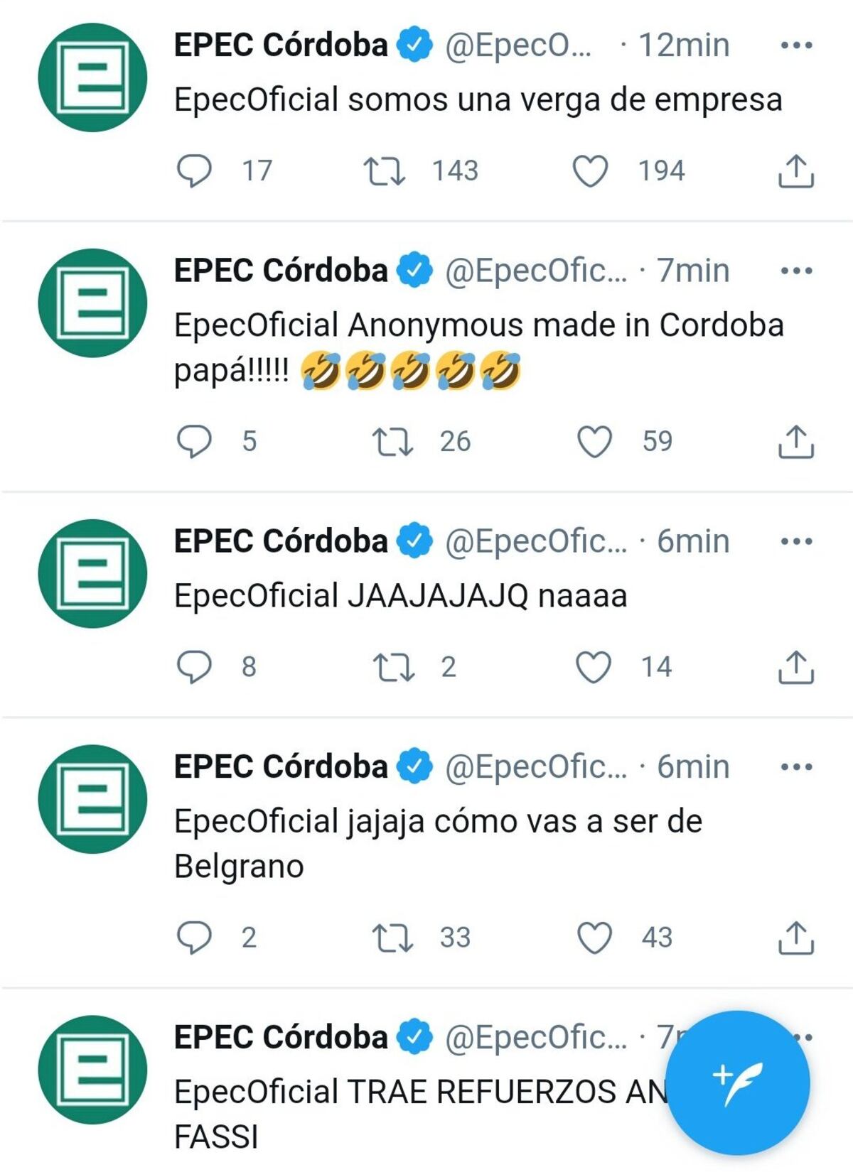 Los mensajes que aparecieron en la madrugada de este domingo