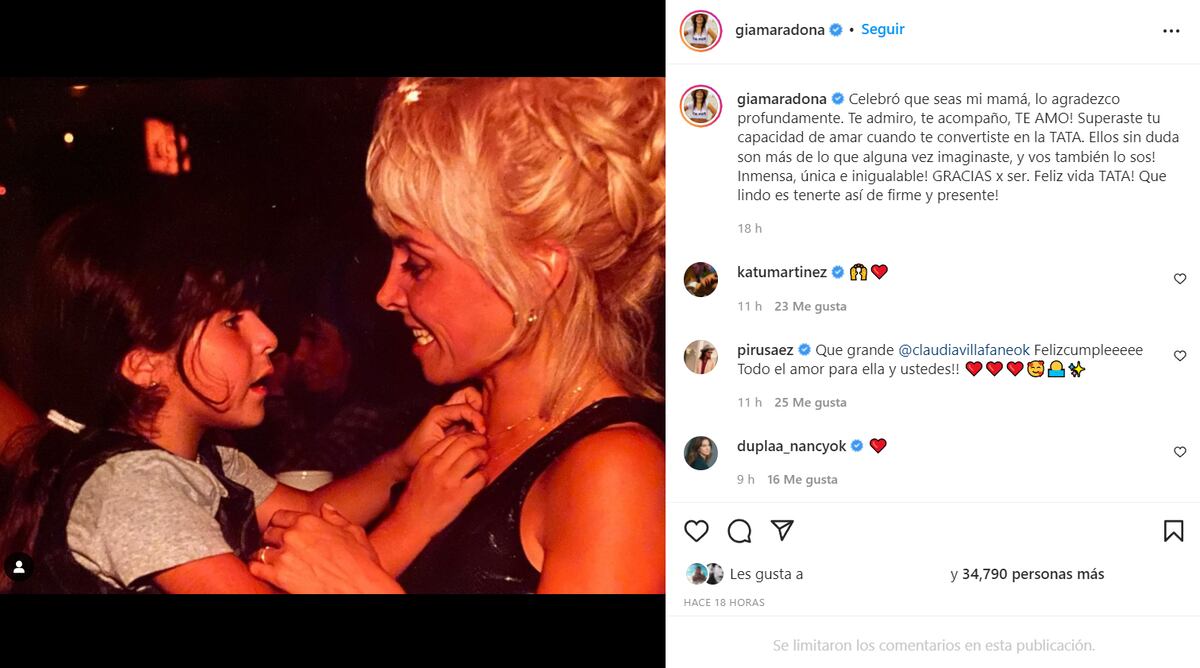 (Instagram Gianinna Maradona)