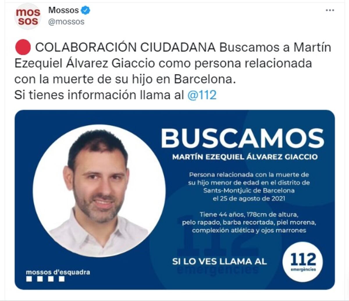 España. Buscan a un hombre acusado de matar a su hijo.