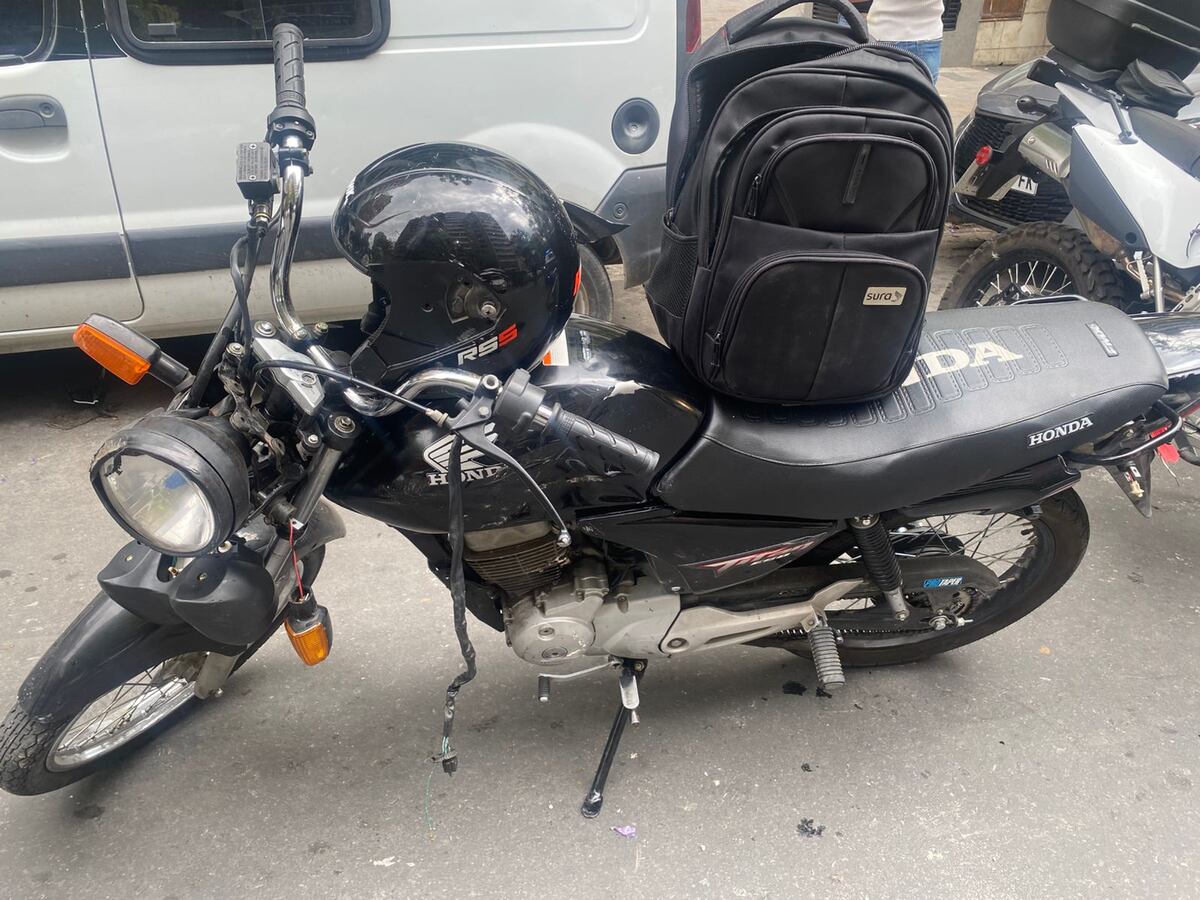 La moto secuestrada.