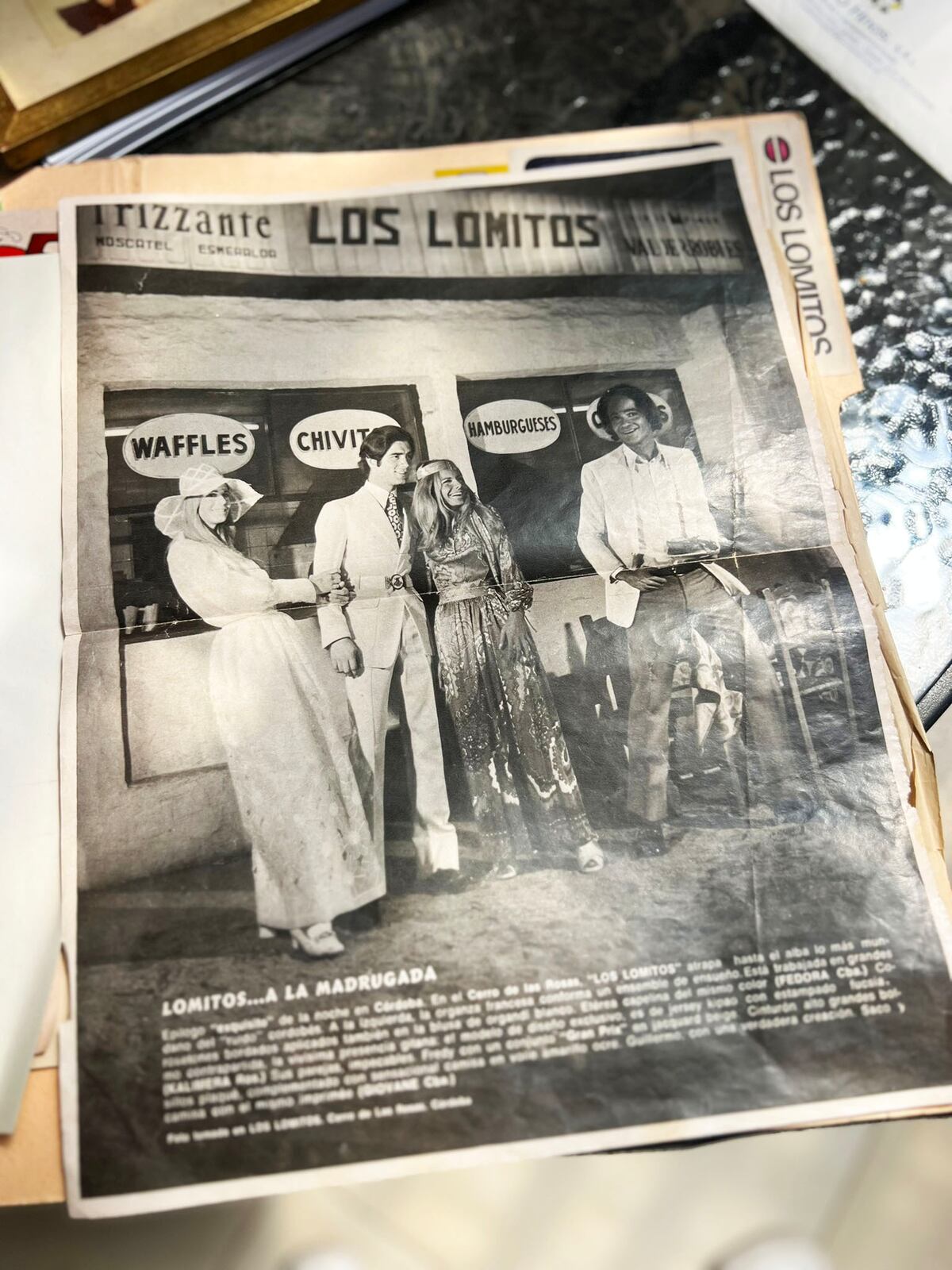 Archivo de la familia del creador de Los Lomitos, la primera lomitería de Córdoba que funcionó desde 1966 hasta 2000.