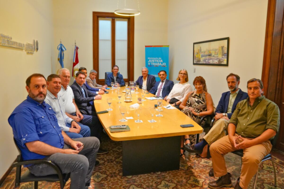 MESA GRANDE. Referentes de diferentes ministerios y entidades se reunieron para crear el Consejo de Seguridad Rural. (Gentileza: Prensa del Gobierno)