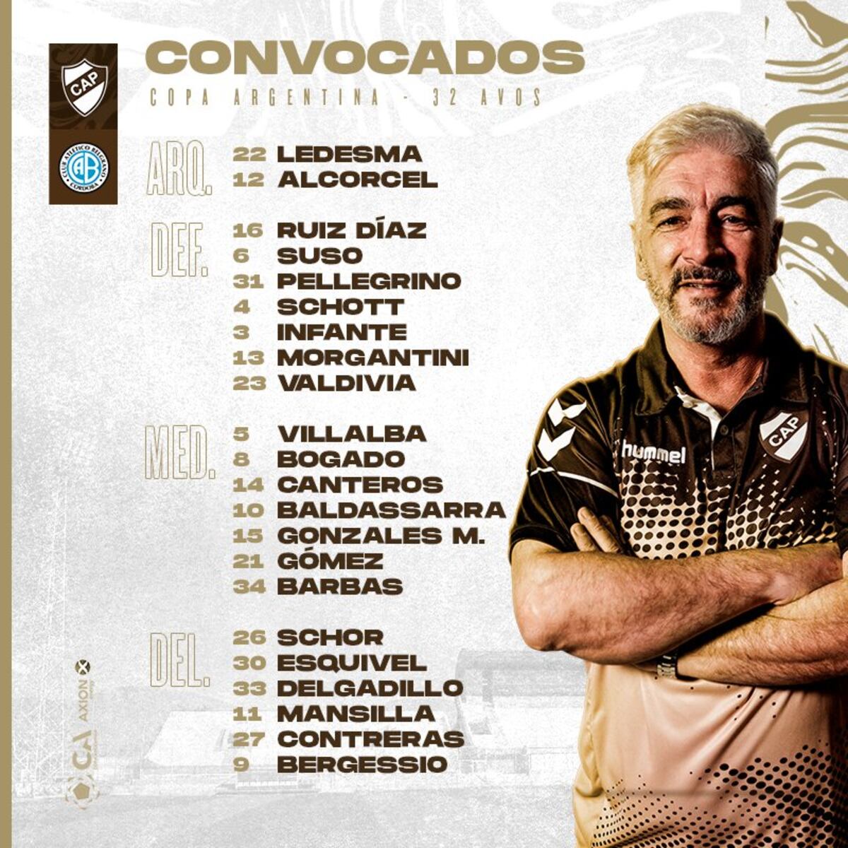 Los convocados de De Felippe para medirse con Belgrano (Prensa Platense)