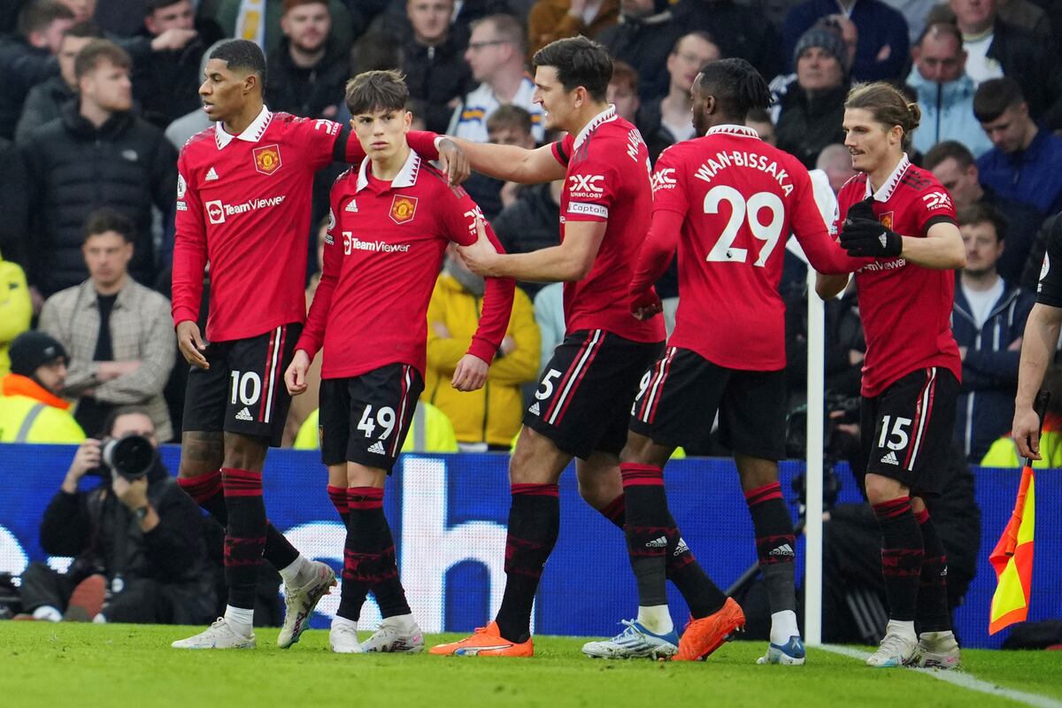 Alejandro Garnacho en el Manchester United (AP)