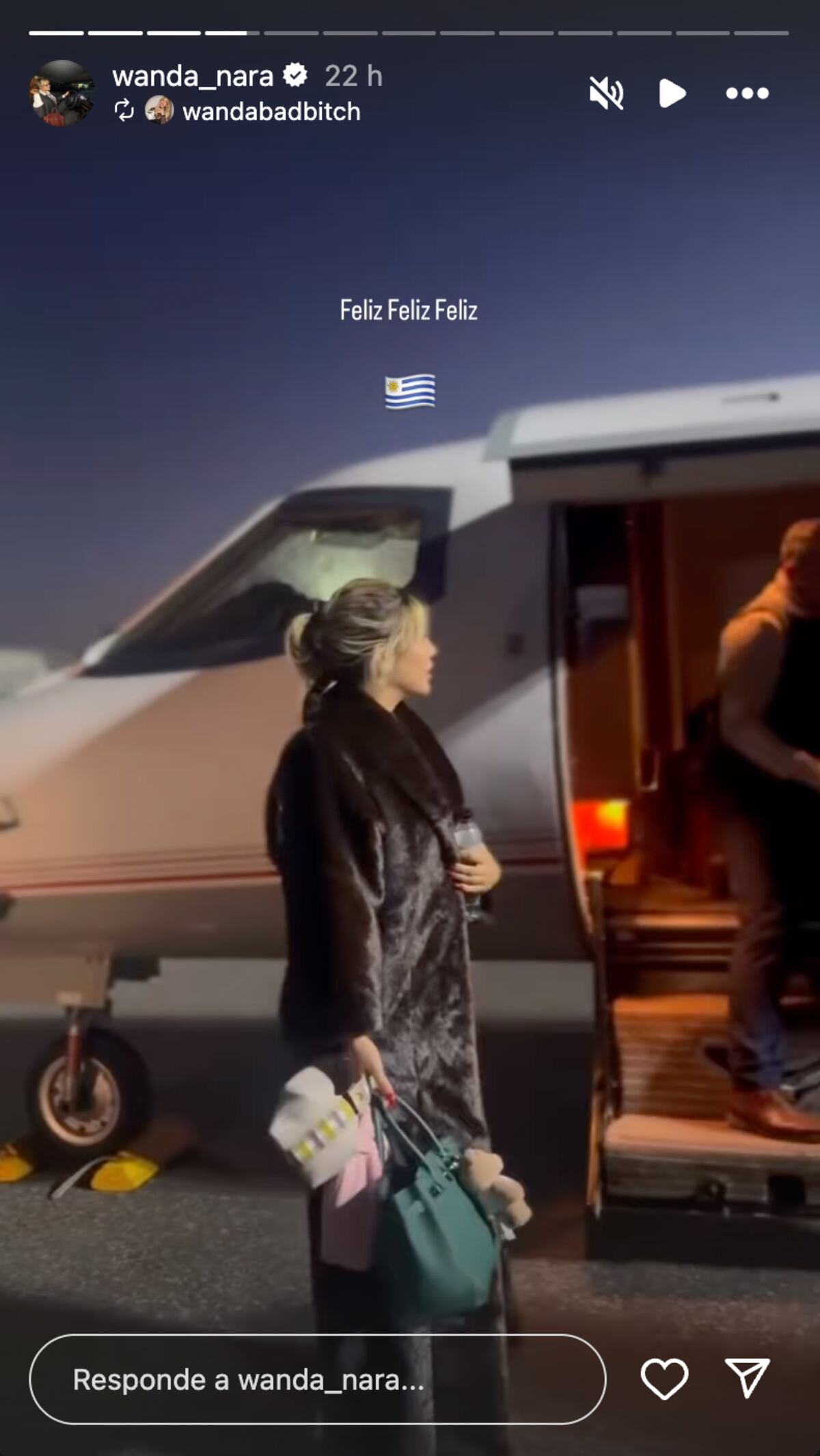 Wanda, lejos del foco, en Uruguay. (Foto: Captura de pantalla)