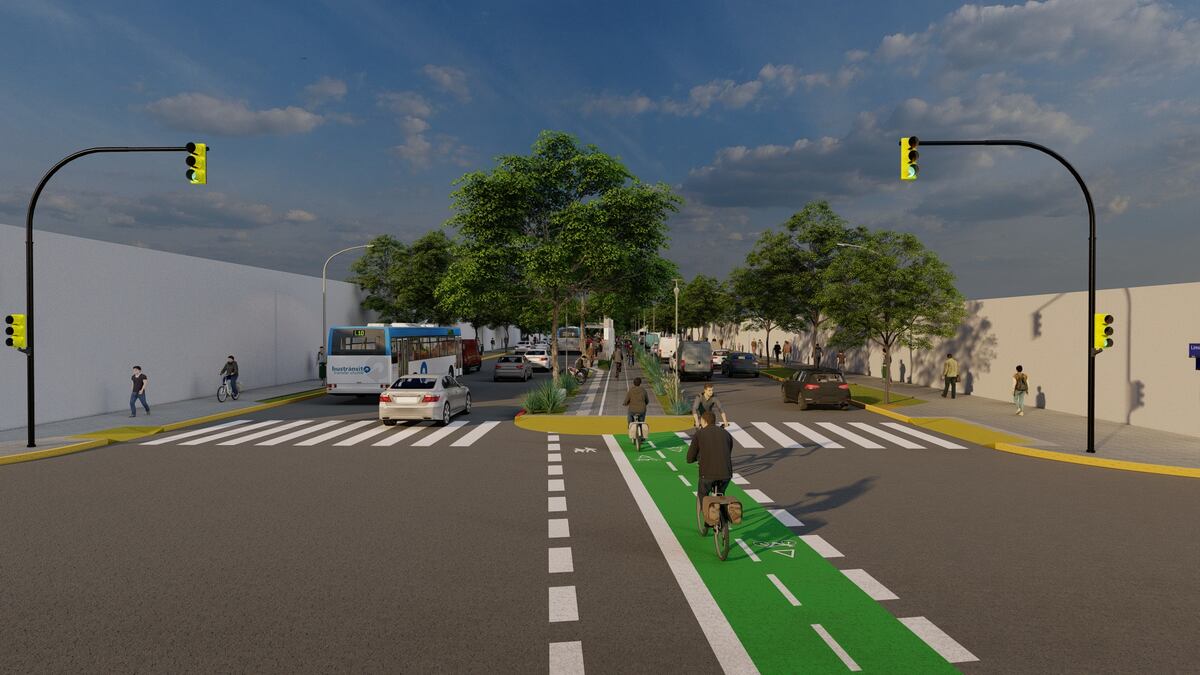 Renders de cómo quedará la avenida Maipú luego de la bulevarización (Municipalidad de Córdoba).