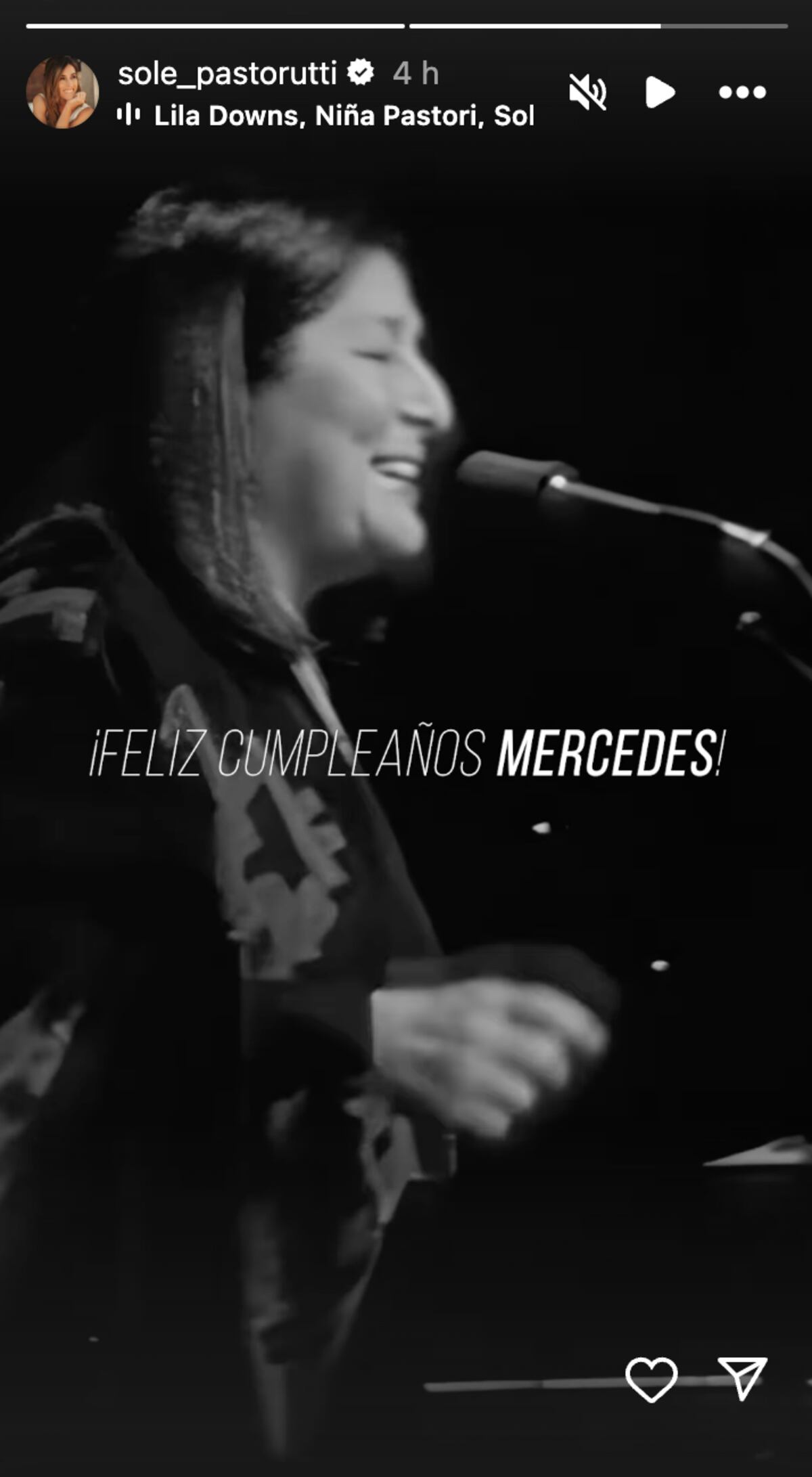 Soledad Pastorutti recordó a Mercedes Sosa en el día de su cumpleaños. (Foto: captura de pantalla)