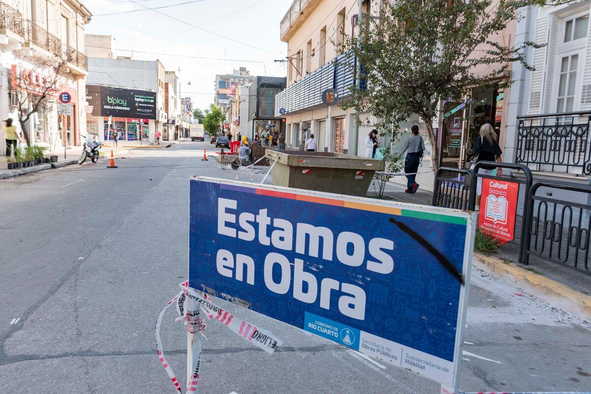 Transformación. En una arteria clave del centro de Río Cuarto (Gentileza).