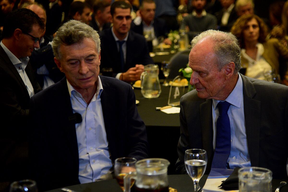 El ex presidente Mauricio Macri en la nueva sede de la Bolsa de Comercio. (Pedro Castillo / La Voz)