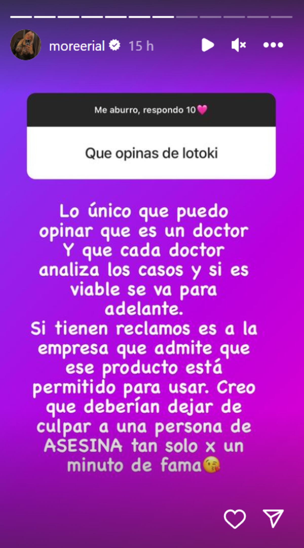 Morena Rial habló sobre Aníbal Lotocki y causó polémica. (Instagram Morena Rial)