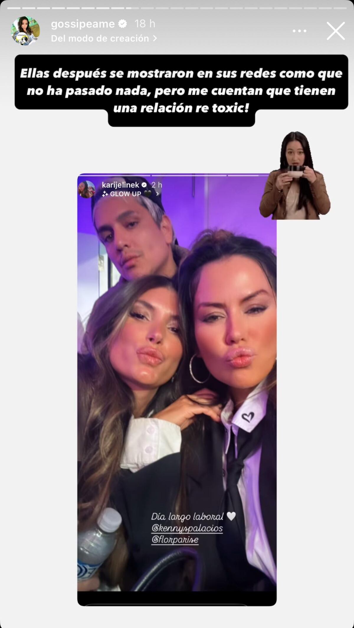 Karina Jelinek lanzó un explosivo posteo sobre su novia Flor Parise, pero luego lo borró (Captura de pantalla)