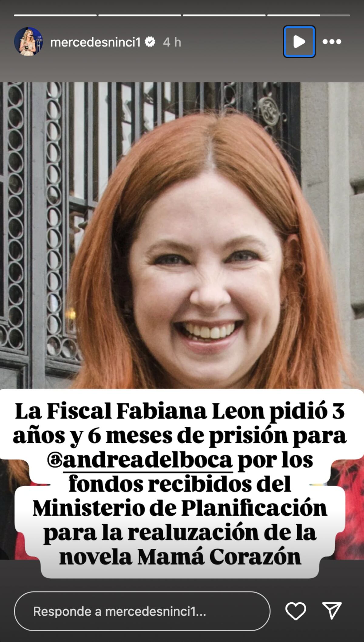 Mercedes Ninci informó el pedido de la Fiscal Fabiana León. (Foto: captura de pantalla)