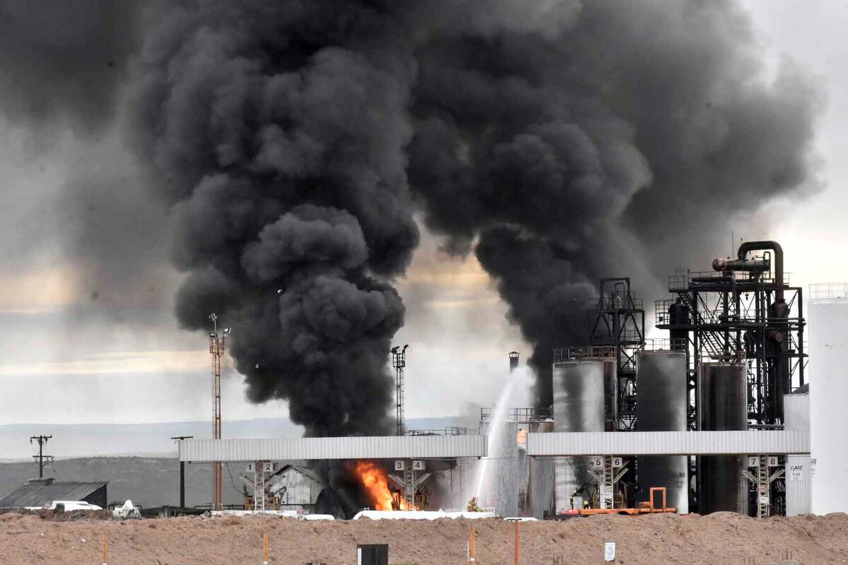 Neuquén. La explosión en Plaza Huincul (AP).