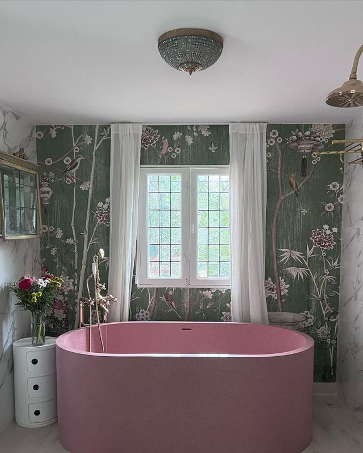 El baño personal de La China Suárez completamente remodelado. (Instagram)