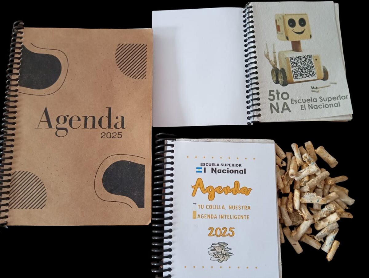 Estudiantes de La Carlota crearon agendas con colillas de cigarrillos
