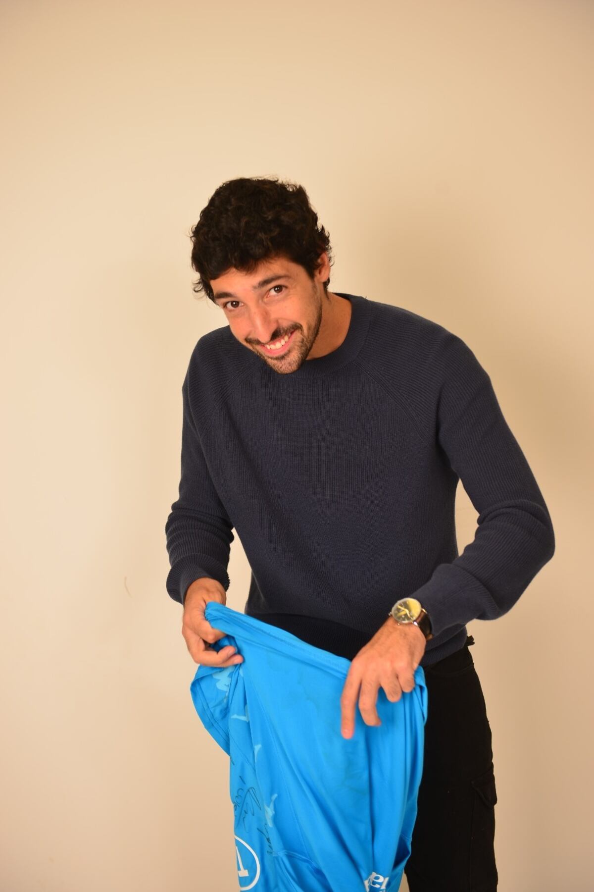 Gastón Massa, influencer cordobés en la Redacción de La Voz. (Nicolás Bravo / La Voz)