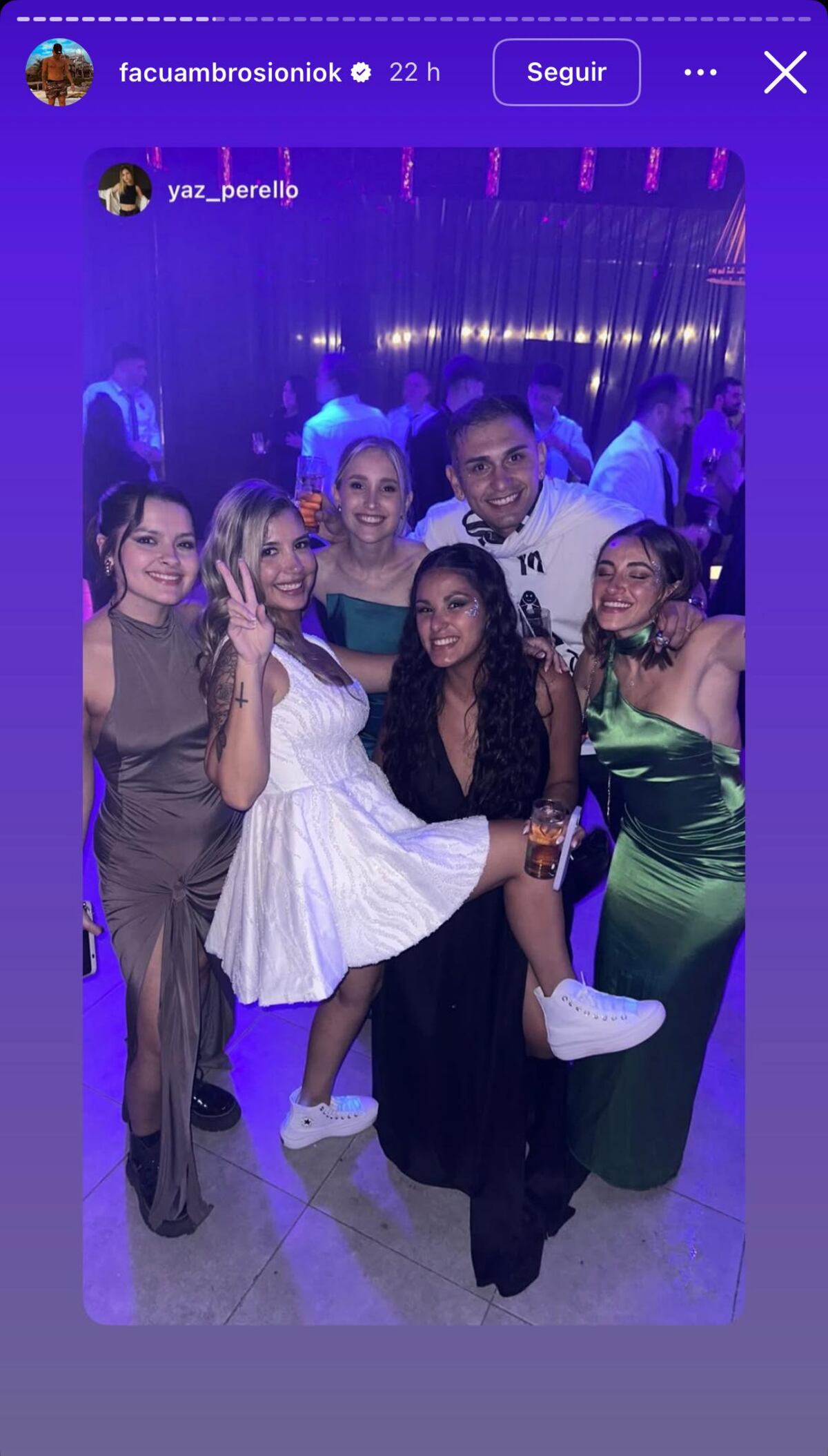 Facundo Ambrosioni se casó con Camila Triviño: las fotos que compartieron en sus redes sociales (Captura de pantalla)
