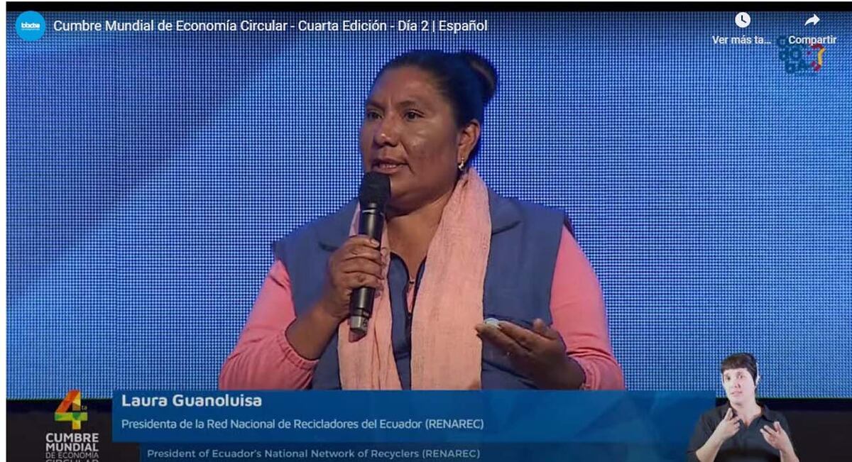 Recolectores de base en la Cumbre de Economía Circular (prensa CEC)