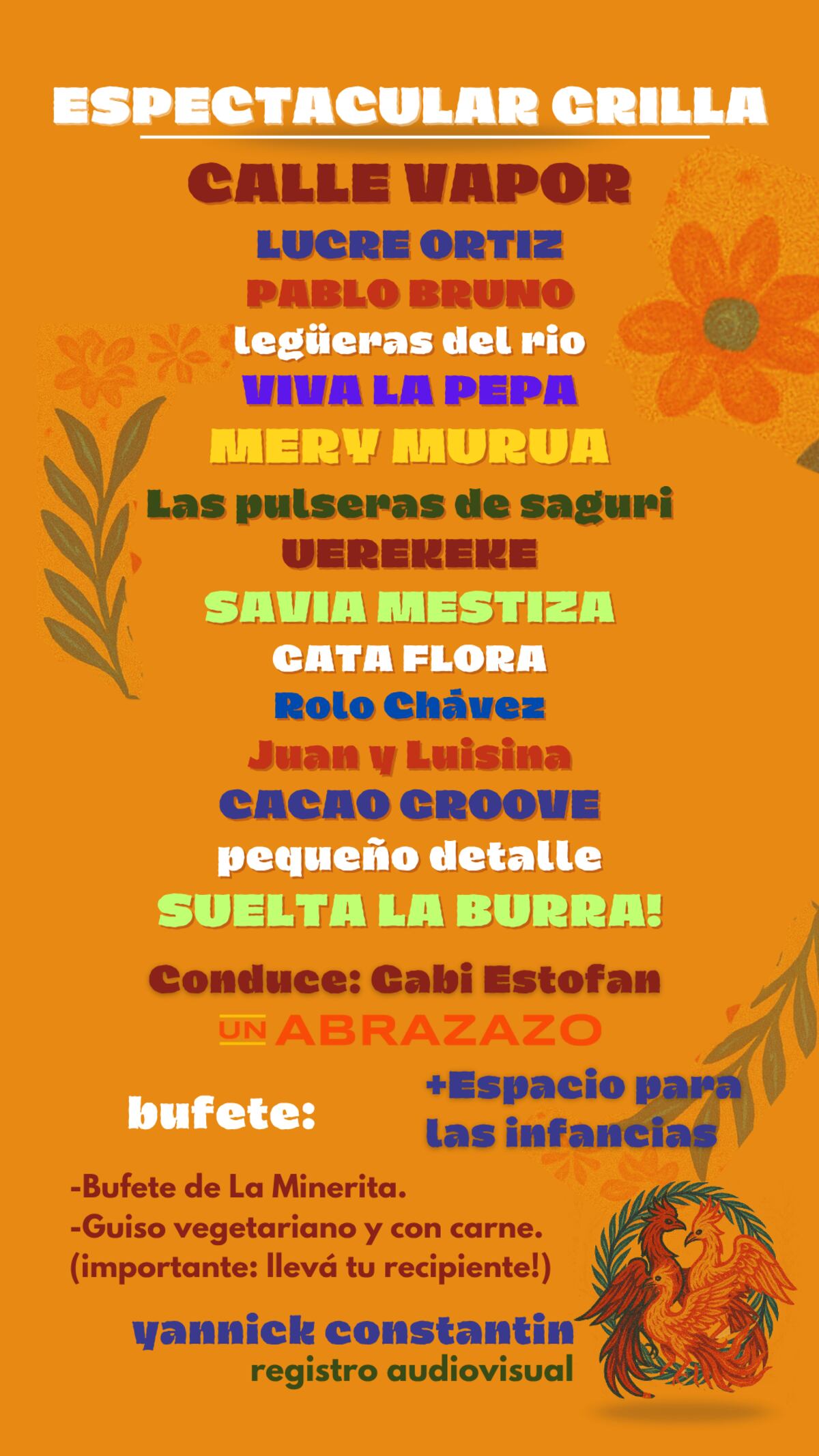 Grilla del festival solidario en Unquillo. (Gentileza)