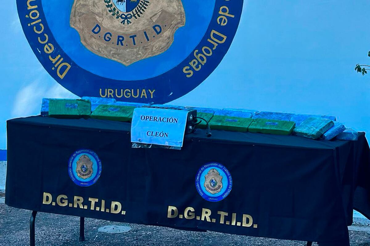 La droga secuestrada en Uruguay. (Ministerio del Interior)