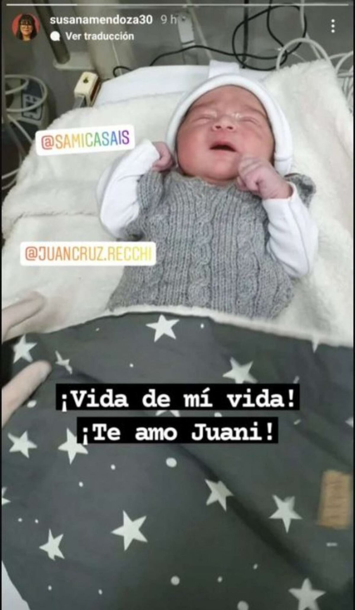 El posteo con el que la mamá de Samanta presentó en sociedad a su nieto recién nacido