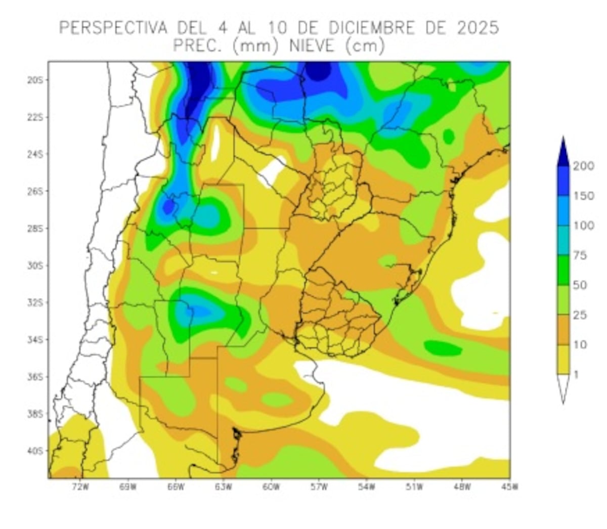 PERSPECTIVA AGROCLIMÁTICA. Precipitaciones. (Gentileza Bolsa de Cereales)