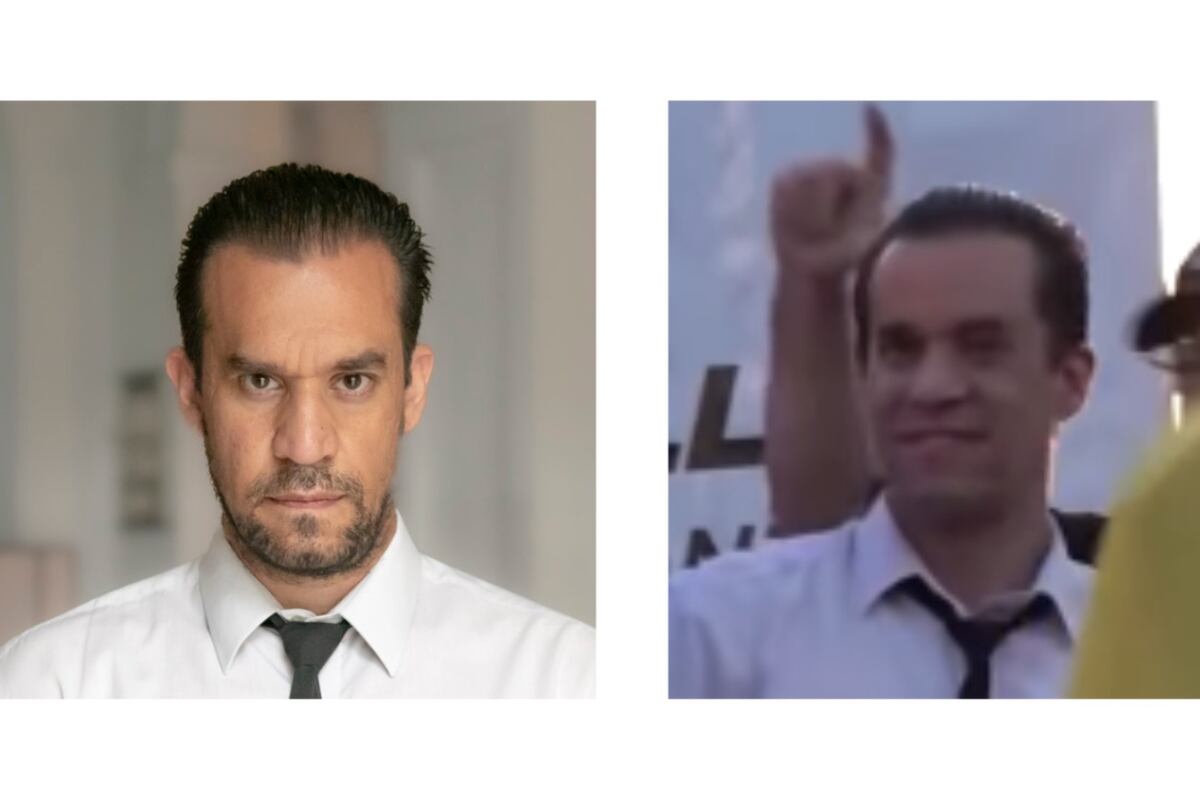 Reverso. Foto oficial de Leonardo Saifert (izq) como legislador porteño y captura del acto el 7 de agosto de 2021.