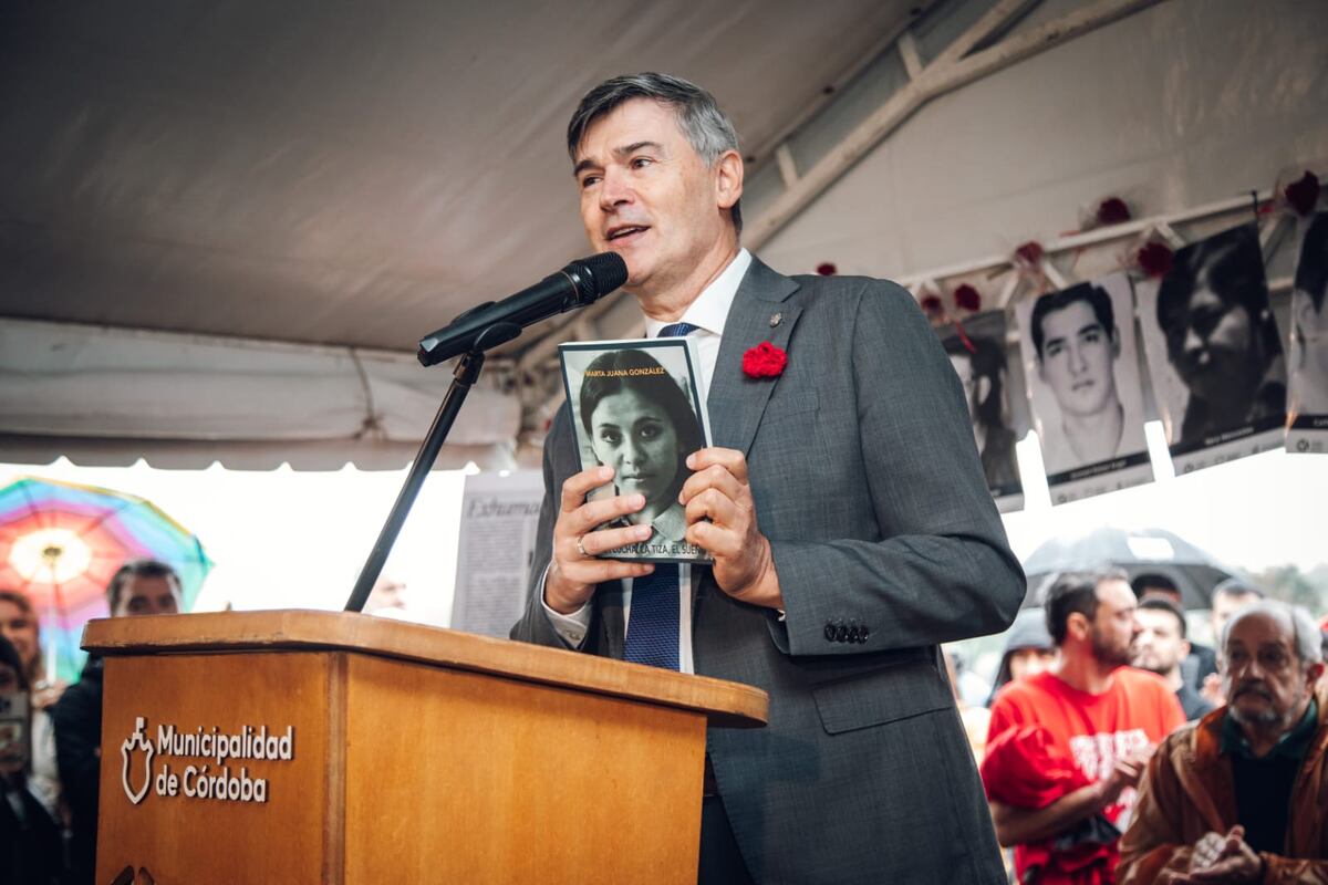 Daniel Passerini en el acto por el Día de la Memoria en San Vicente. (Municipalidad de Córdoba)
