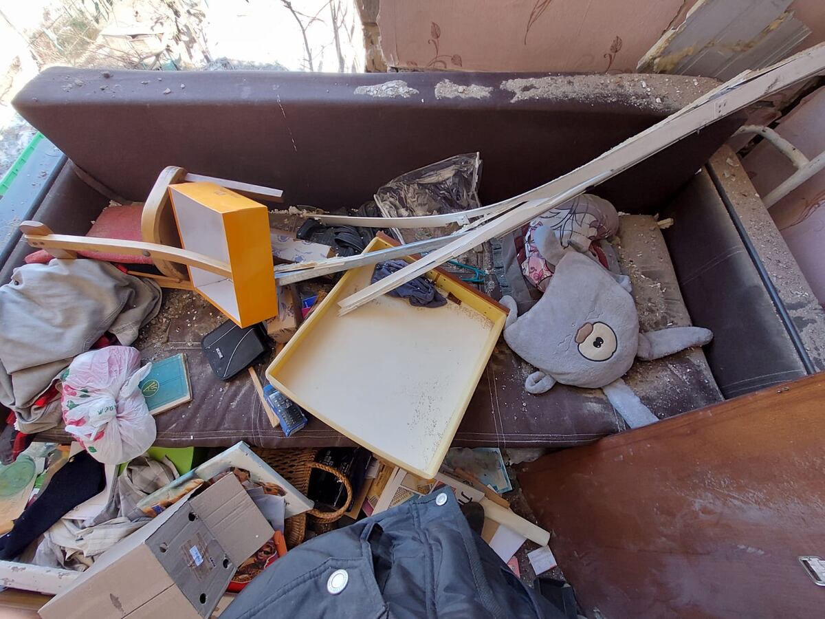 Destrucción en Podislky, un barrio de Kiev. (La Voz)