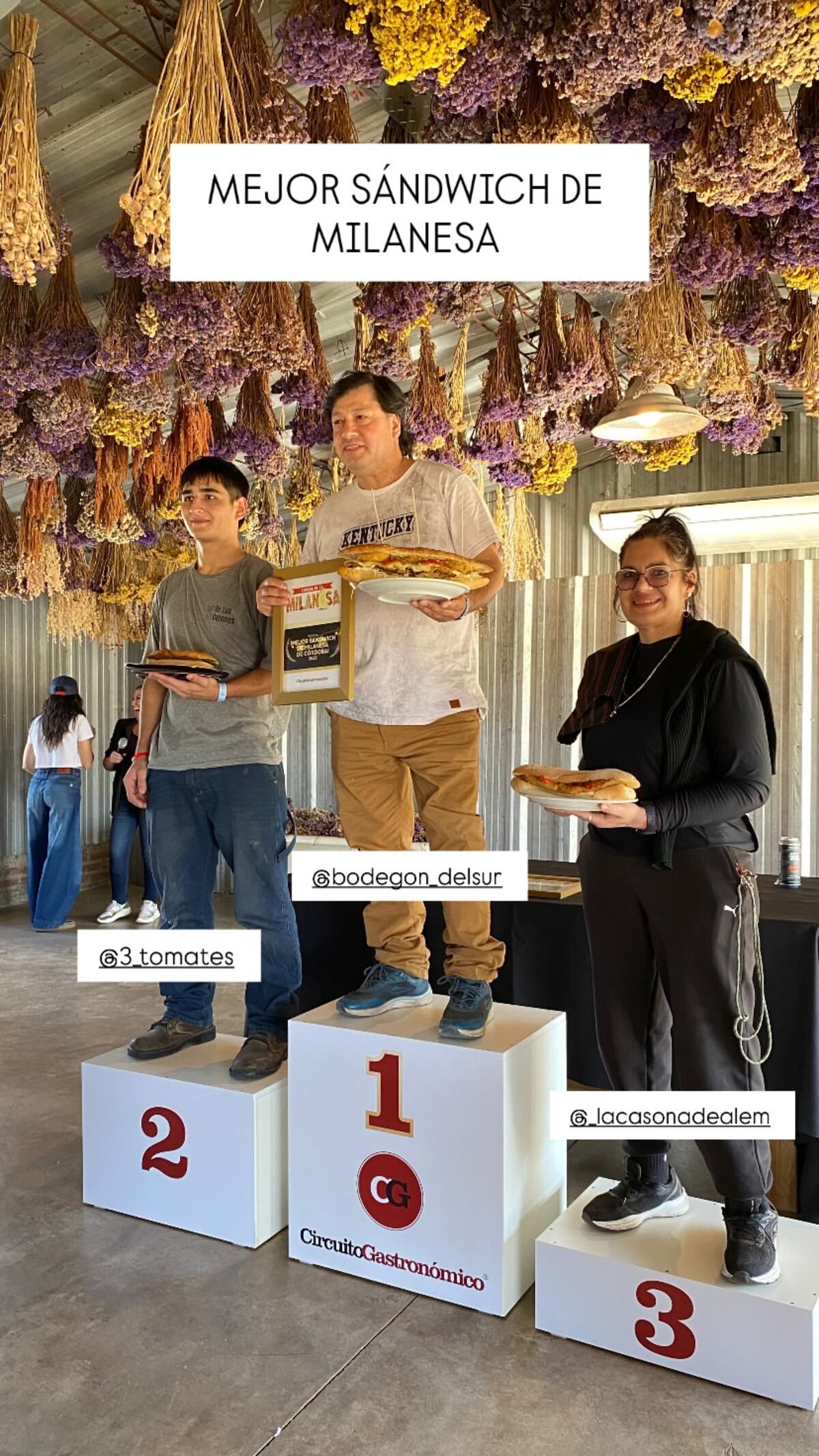 Estos son los ganadores de la Semana de la Milanesa 2025. (Gentileza Circuito Gastronómico)