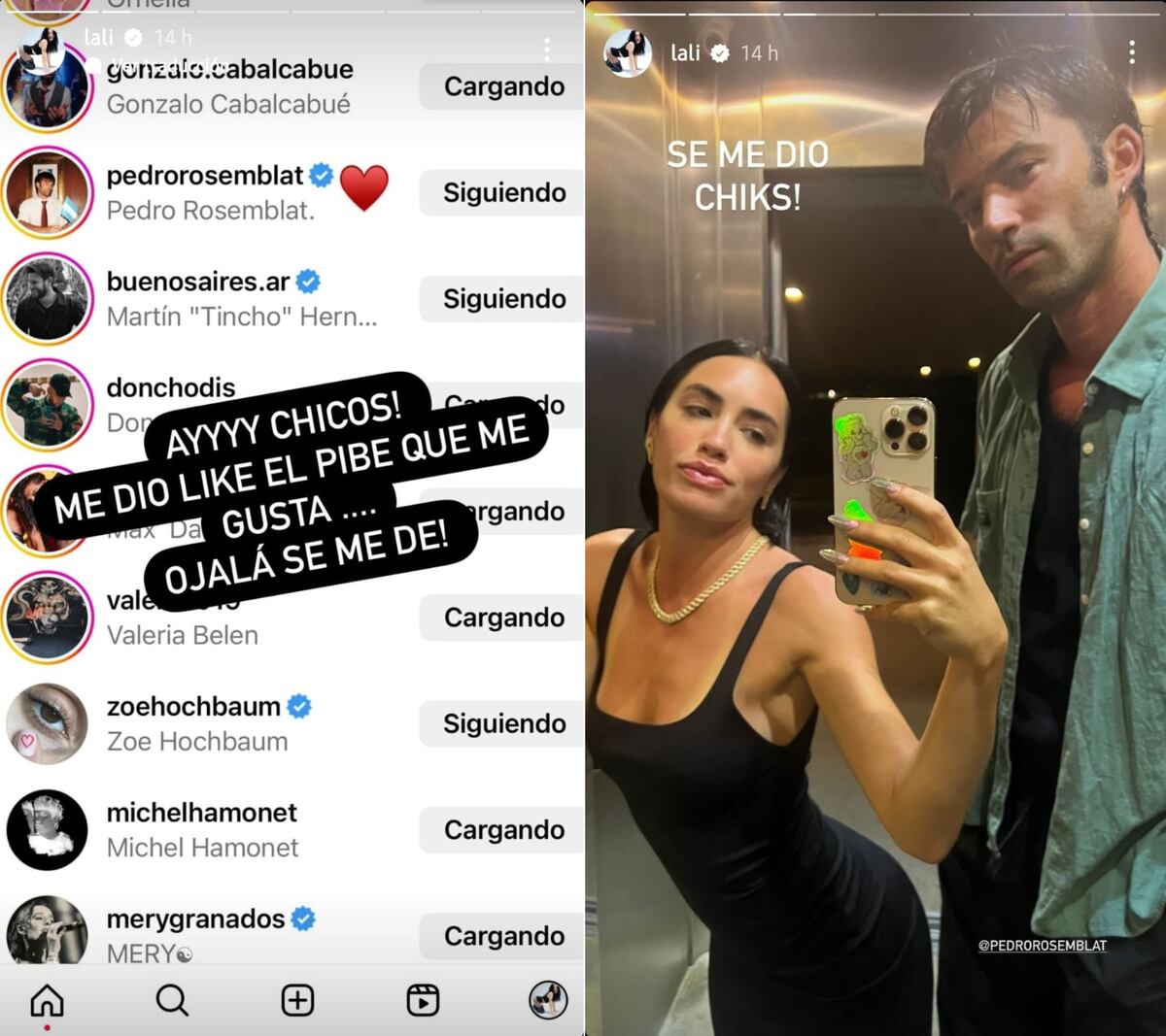 Lali y Pedro, más juntos que nunca (Capturas de pantalla)
