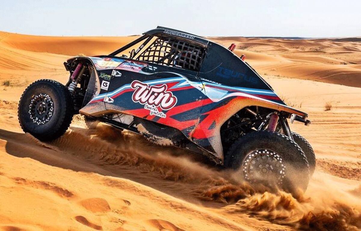 El matrimonio cordobés de Nico Cavigliasso y Valentina Piertegarini ganó este jueves su segunda etapa entre los Challenger y son novenos en la general. (Prensa Rally Dakar)