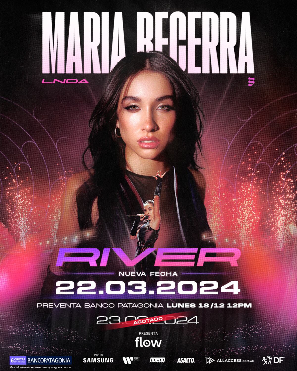 María Becerra anunció su segundo River. (DF Entertainment).