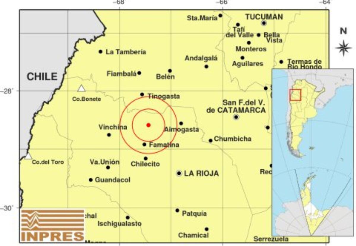 El terremoto ocurrió luego de las 13 del jueves 1 de mayo de 2025.